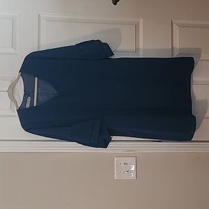 Blue Ruffled Sleeve dress